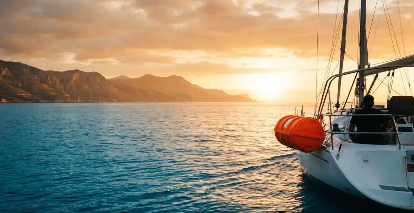 Radeau de survie en situation de navigation côtière en Méditerranée