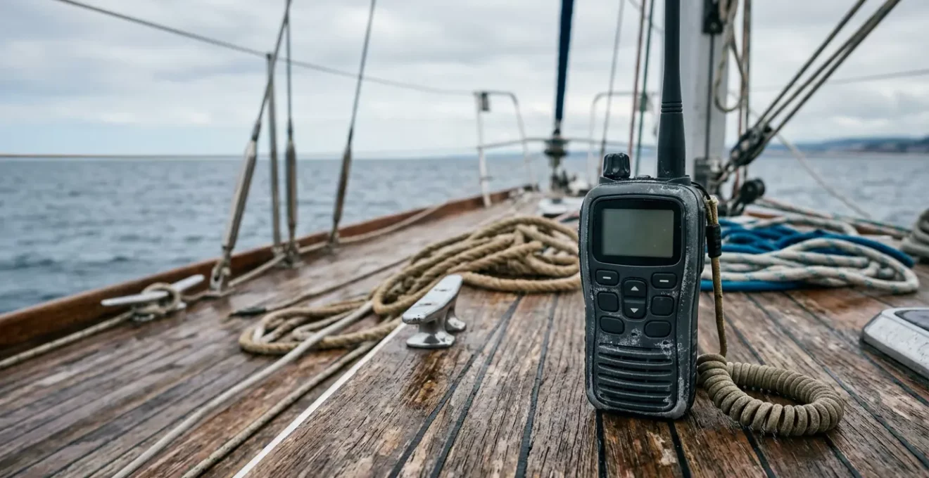 VHF portable marine professionnelle en environnement nautique