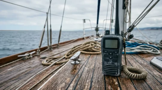 VHF portable marine professionnelle en environnement nautique